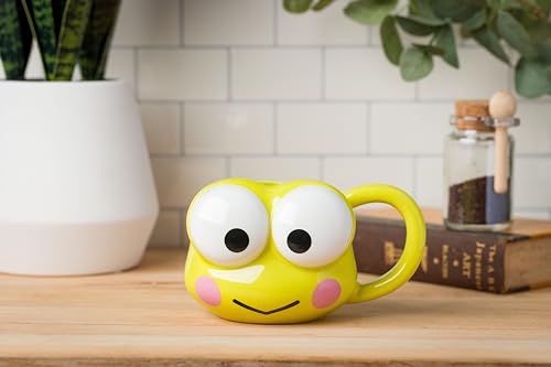 Silver Buffalo Sanrio Hello Kitty Classic Purple Bow Ceramic 3D Sculpted Mug, 20 Ounces