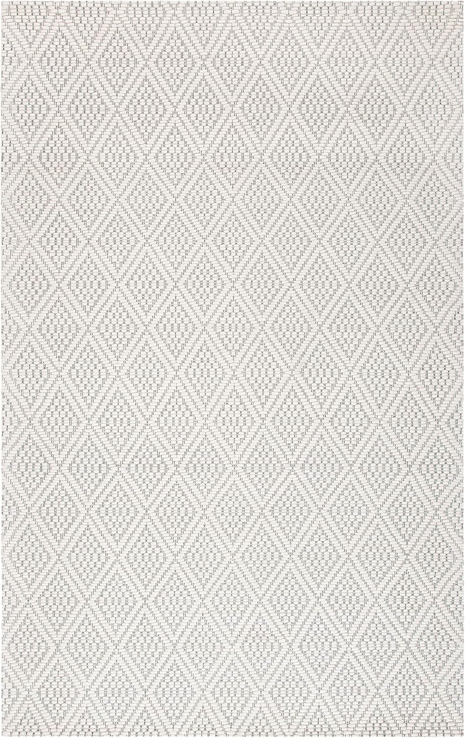 SAFAVIEH Marbella Collection Area Rug - 5' x 8', Ivory, Handmade Wool, Ideal for High Traffic Areas in Living Room, Bedroom (MRB394A)