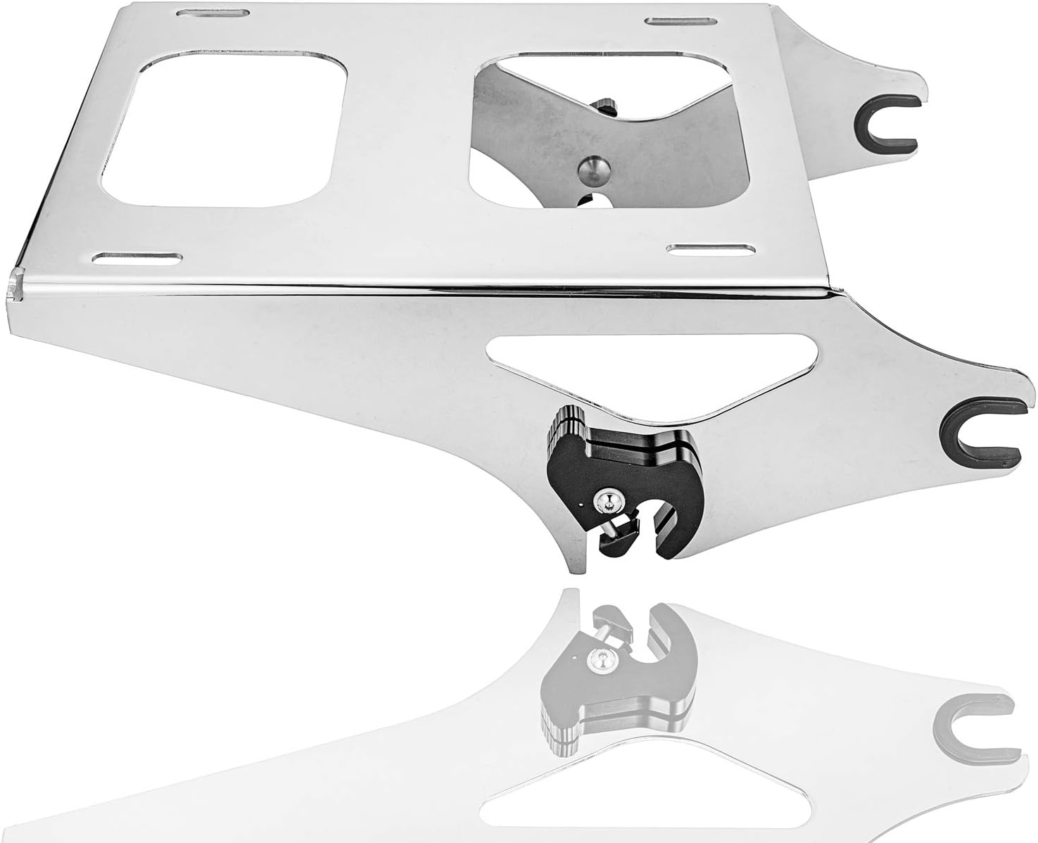 Detachable Two Up Tour Pack Pak Mounting Luggage Rack & 4-Point Docking Hardware Kit Chrome Compatible with Harley Davidson Touring Road King Street Glide Road Glide 2014-2023