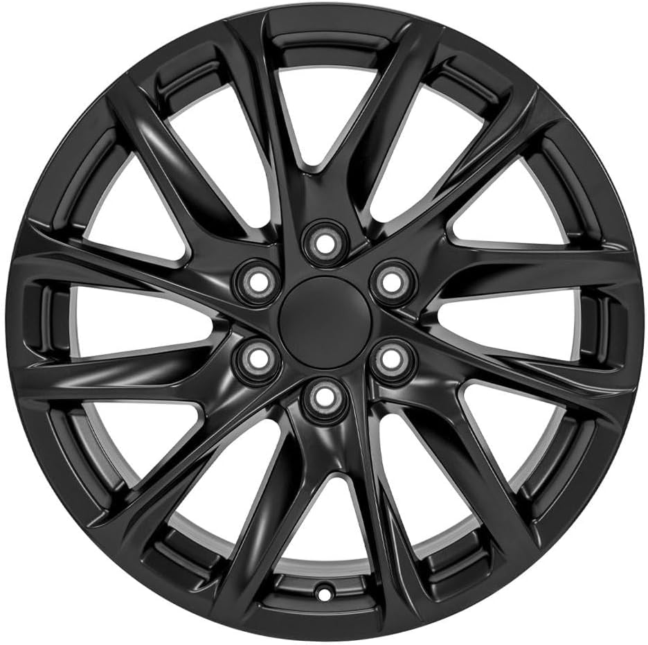 OE Wheels LLC 20 inch Rims Fits Escalade Chevy Silverado Tahoe Sierra Yukon CA90 20x9 Rim Satin Black SET Hollander 4875