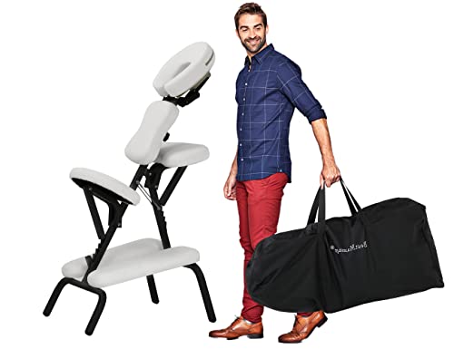 Portable Massage Chairs, in Home Massage Therapy, Desktop Massage Portal Package for Seated Massages, Adjustable Tattoo Chair Folding Massage Chair Salon Massage Chair with Face Cradle Carry Bag