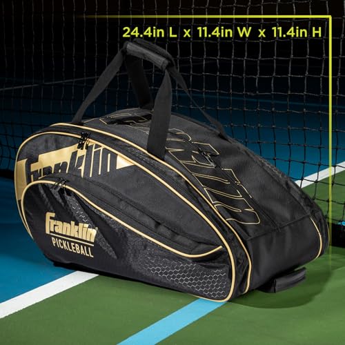 Franklin Sports Pickleball Paddle Bag - Pro Series Pickleball Bags for Paddles, Pickleballs, Gear + Equipment - Pickleball Paddle Bags for Men + Women - Perfect for Gear + Accessories