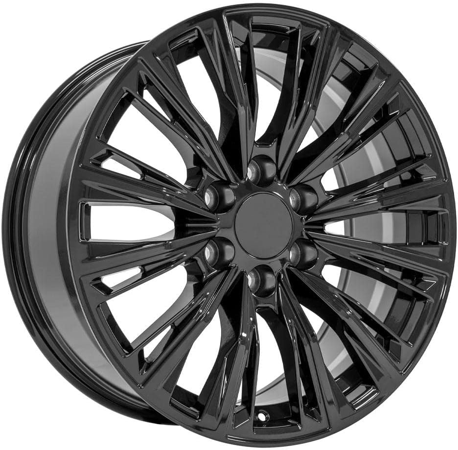 OE Wheels LLC 20 inch Rim Fits 6x139.7 Silverado Suburban Tahoe Sierra Yukon Escalade CA93 20x9 Black Wheels