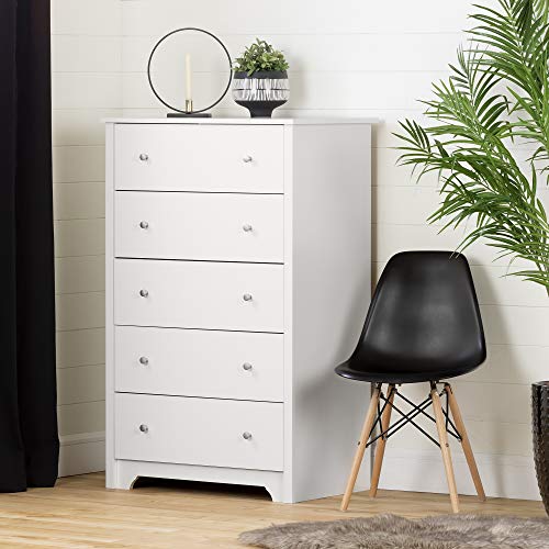 South Shore Vito 5-Drawer Chest Dresser, Pure White