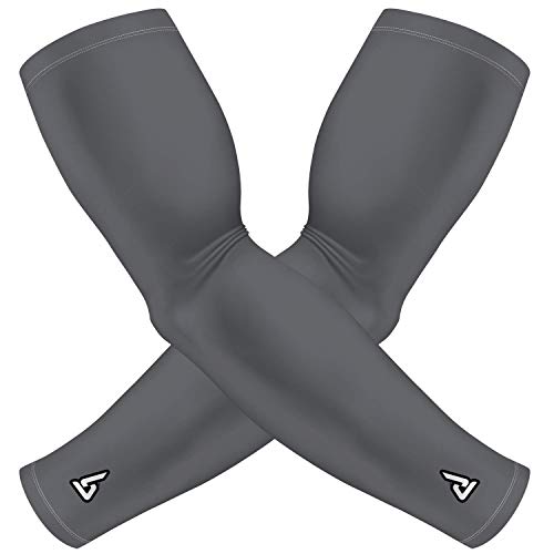 Compression Arm Sleeves For Sun Protection UPF 50+ - Sports Sleeve For Baseball Basketball Football