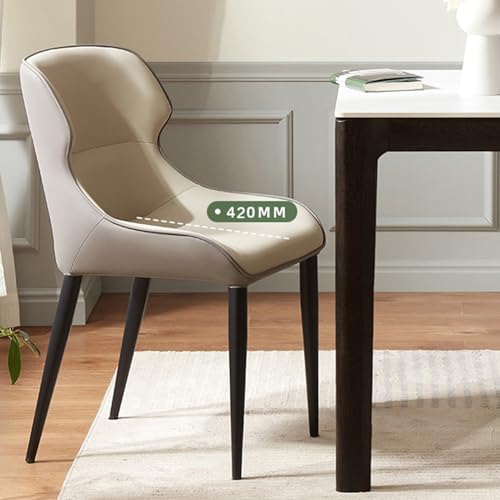 Modern Fashion Dining Chairs Set of 4,Sturdy Metal Legs and Soft Fabric Seat Cushions,Ergonomic Backrest Dining Chairs Set of 4,Kitchen Dining Room Chairs(1/2/4Pcs)