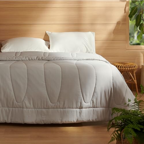 Bedsure Cooling Comforter King, Breathable Lyocell & Rayon Derived from Bamboo Blend, Natural Cool Comforter for Hot Sleeper, Soft & Moisture-Wicking