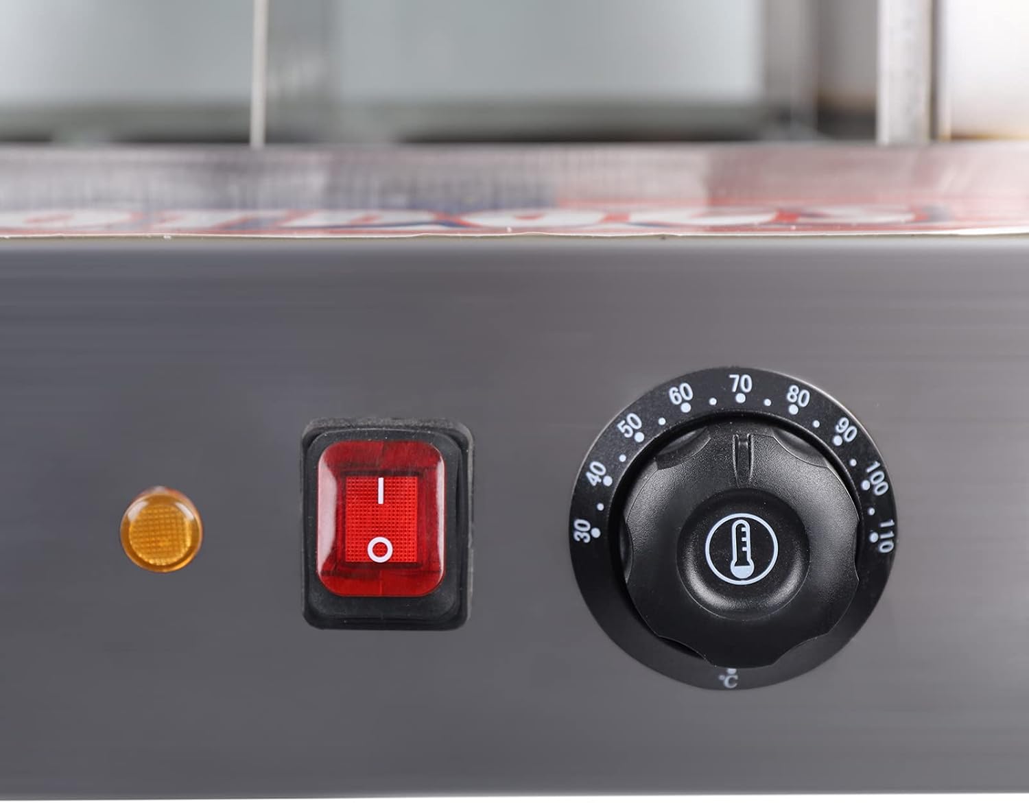 Hot Dog Steamer Machine, 110V 1500W 30-110℃/86-230℉ 2-Tier Commercial Top Load Hot Dog Hut Steamer, Stainless Steel Electric Bun Bread Sausage Warmer with Glass Windows and Partition Plate Shelves