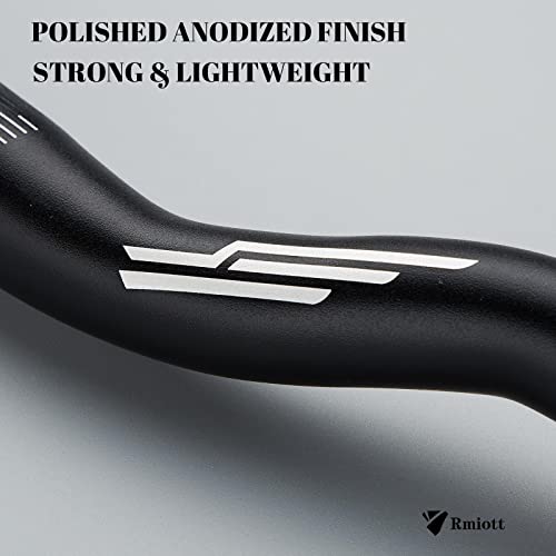 1inch/25.4mm Straight Bike Handlebars Rise(30mm 50mm 70mm 90mm) MTB Handlebar-Fits 25.4mm Stems -Aluminum Alloy Mountain Bike Bicycle 640 mm Length -Flat - Black