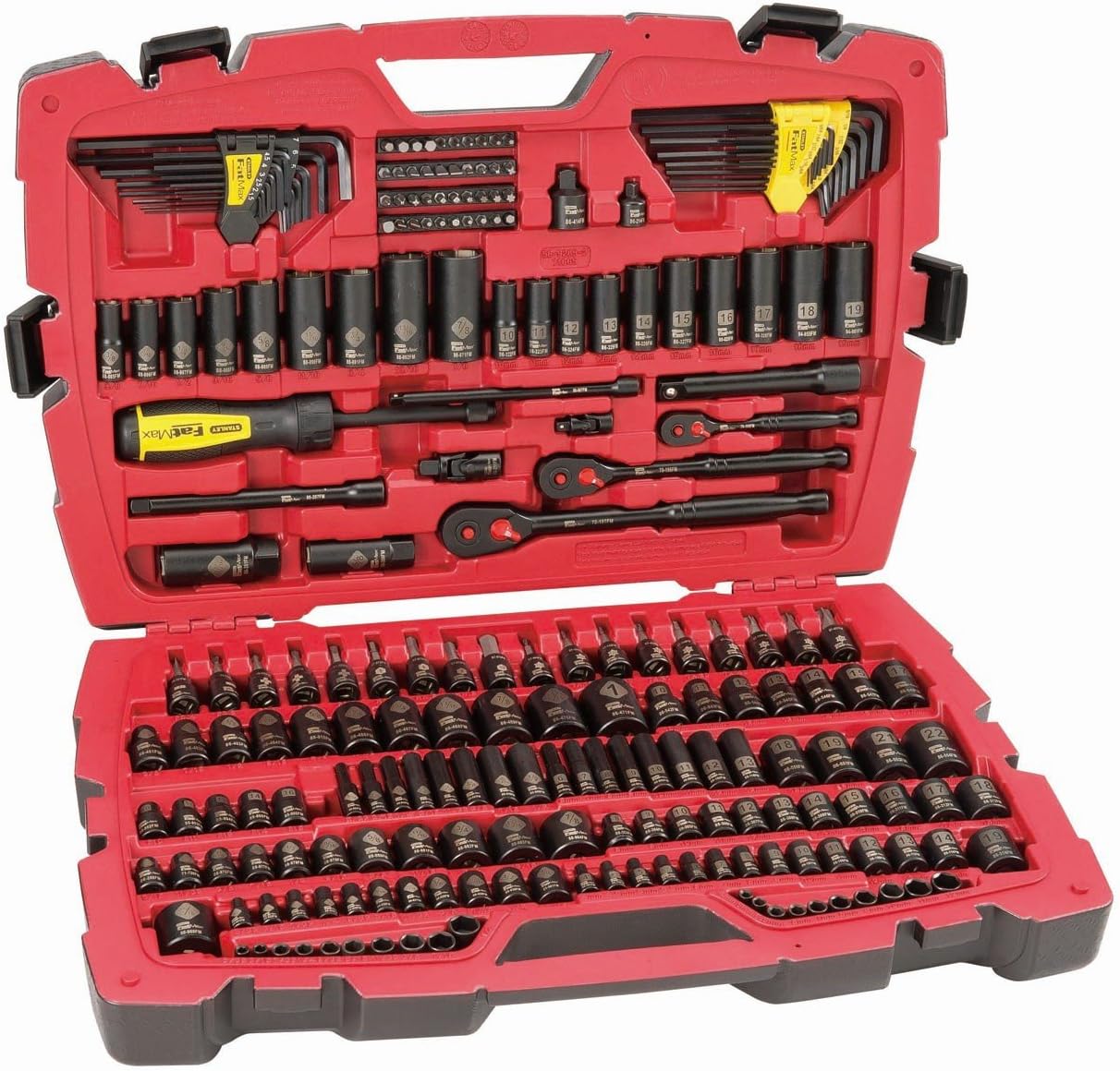 Stanley 229PC 14/38/12DR Matte Black Chrome Set