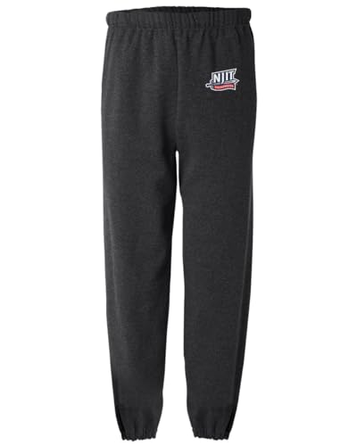 LOGOVISION Mens Jogger Sweatpants Collegiate School Logo Charcoal Heather Collection