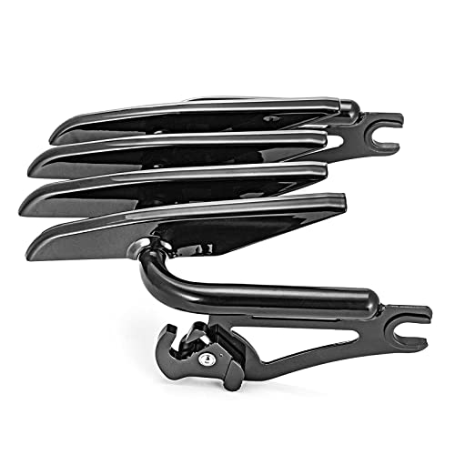Gloss Black Luggage Rack Stealth Style Detachable Compatible with 2009-2024 Harley Touring Road King Electra Glide Road Glide Street Glide