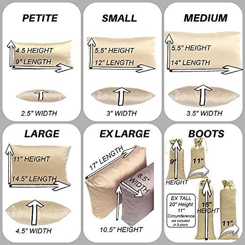 Purse Insert Pillows Set - Custom Cushioned Handbag Fillers by Fabrinique - Set of Shaper Inserts Made to Maintain Small to Large Purses - Prevents Creases and Damage (Cream, S-L, 4PC Set)