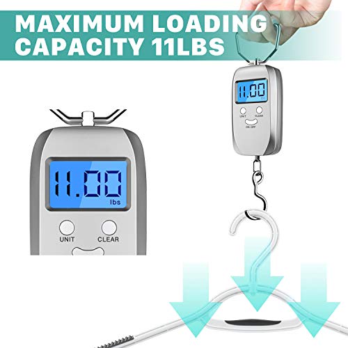 Extra Non Slip Plastic Clothes Hangers 30 Pack, with Sure Grip Rubber, 360 Degree Swivel Hook, Space Saving (Steel Blue/Cool Grey)