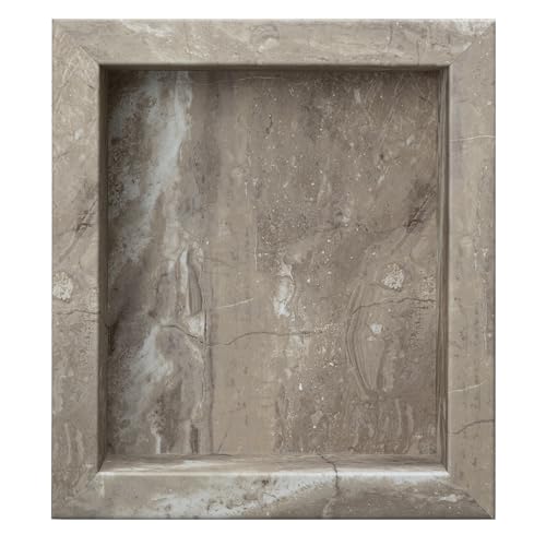 Palisade 17.5 in. x 15.5 in. Vinyl Waterproof Shower Niche Insert in Carrara Marble