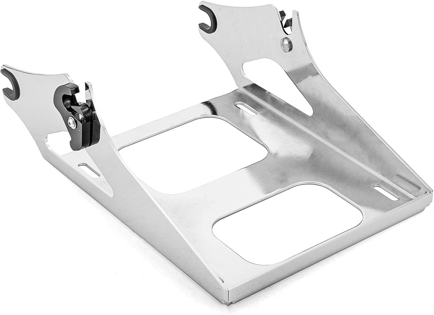 Detachable Two Up Tour Pack Pak Mounting Luggage Rack & 4-Point Docking Hardware Kit Chrome Compatible with Harley Davidson Touring Road King Street Glide Road Glide 2014-2023