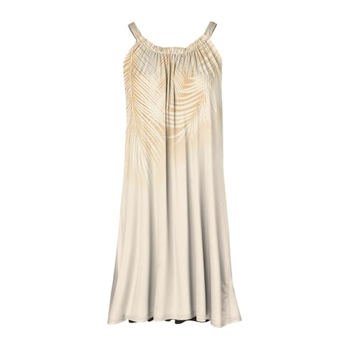 Dresses for Women 2024 Sleeveless U Neck Beach Dress Cute Sling Printed Tank Dresses Casual Swing Mini Dresses