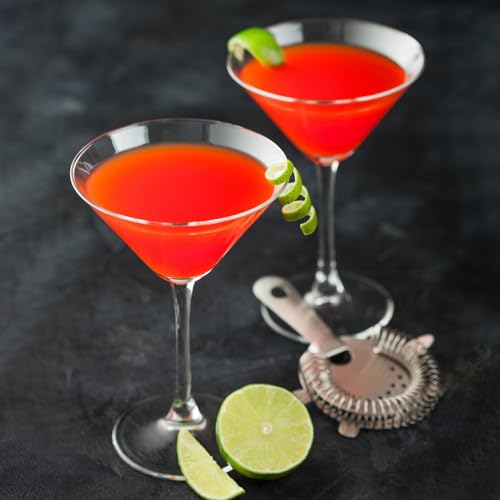 PARACITY Martini Glasses Set of 4, Coupe Glasses, Martini Glasses for Cocktails, Martinis, Margaritas, Parties (8OZ/240ML)