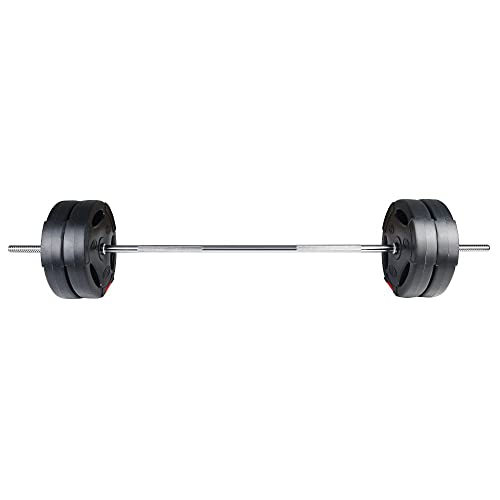 Signature Fitness Vinyl Standard 1-Inch Plate Weight Plate for Strength Training and Weightlifting, Pairs or Sets