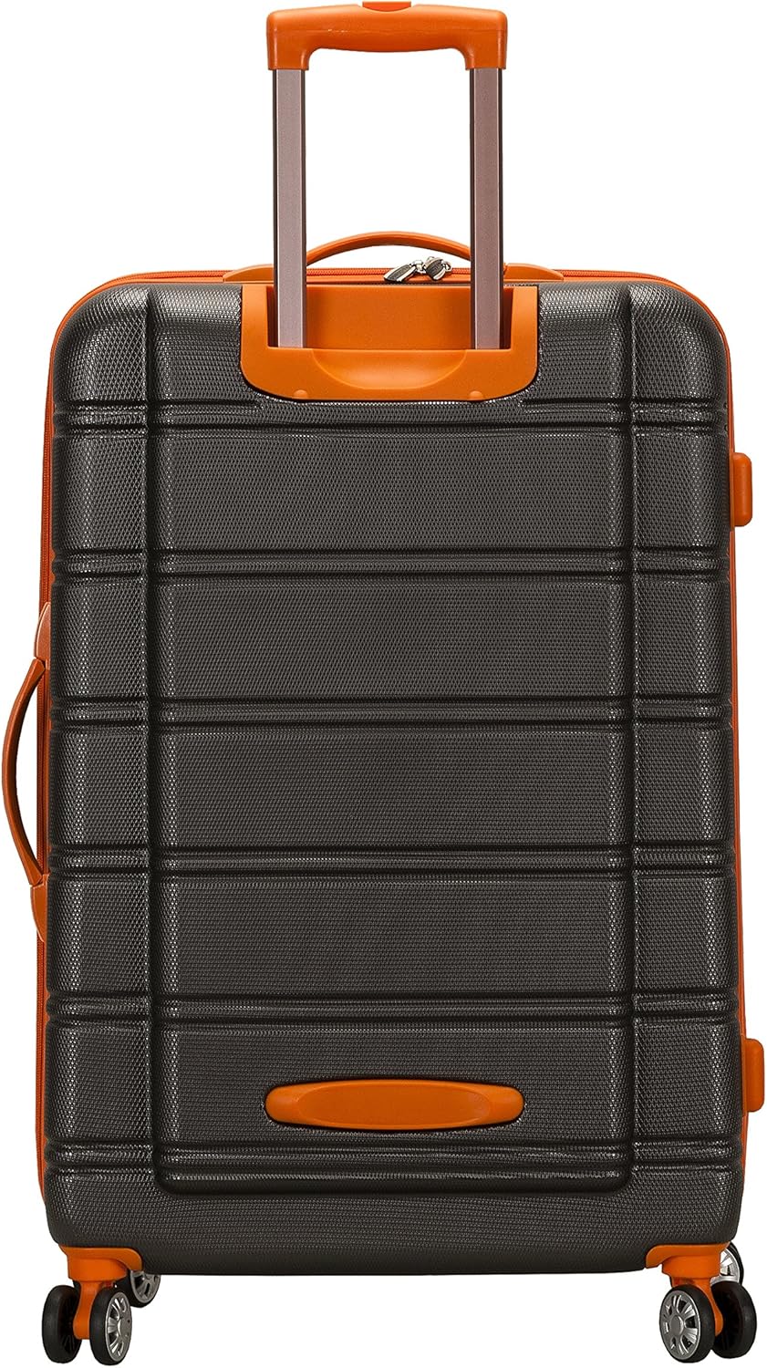 Rockland Melbourne Hardside Expandable Spinner Wheel Luggage, CHARCOAL, Checked Large 28