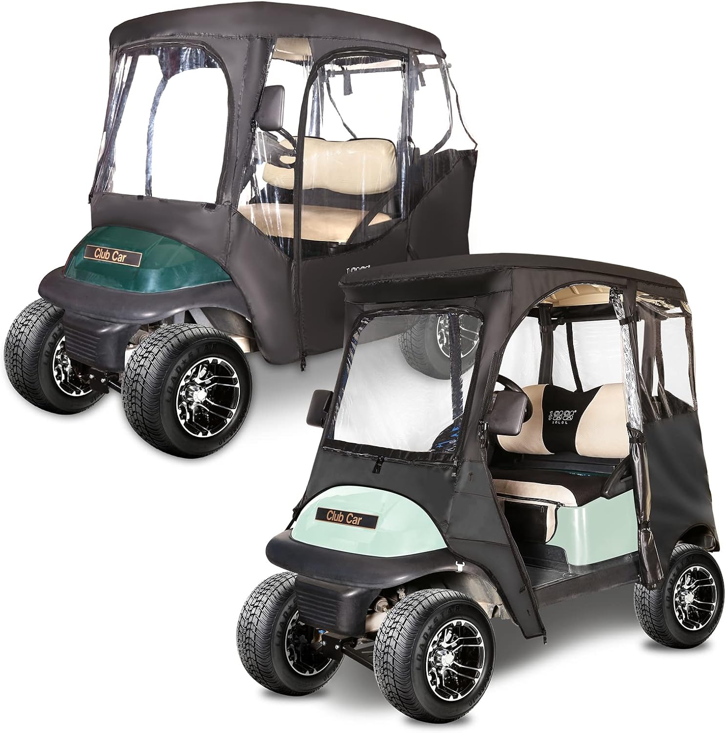 10L0L Golf Cart Enclosure 2 Passenger for Club Car Precedent & Club Car DS Universal Waterproof Golf Cart Rain Cover