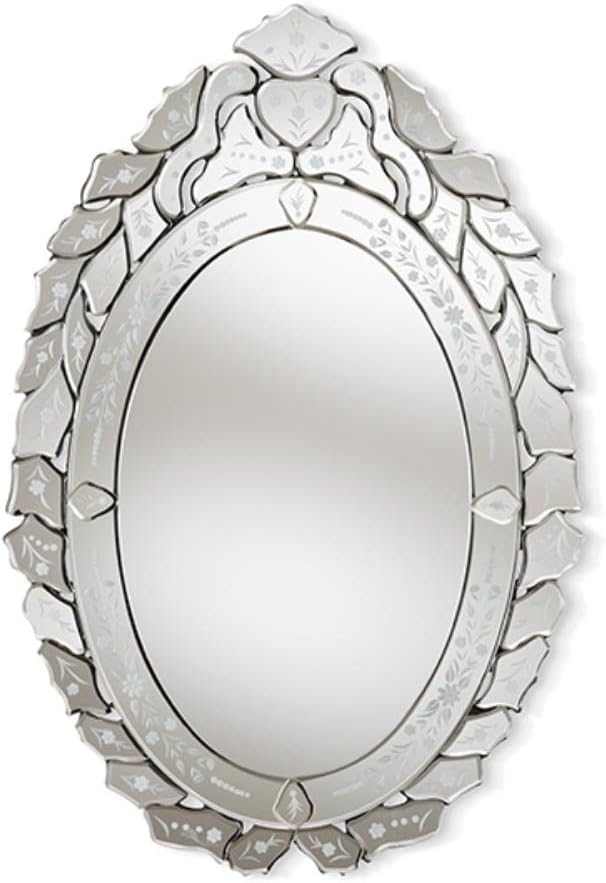 Baxton Studio Livia Classic and Traditional Silver Finished Venetian Style Accent Wall Mirror