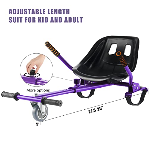 LJX Hoverboard Seat Attachment, Go Kart, Hoverboard Accessories for 6.5” 8” 10” Hoverboard, Wider Seat, Suitable for All Ages