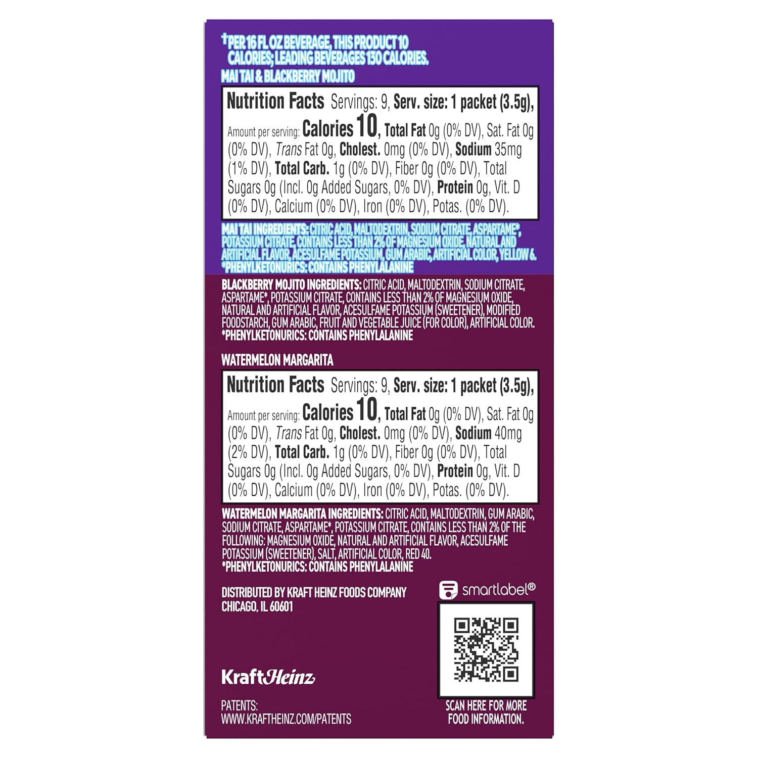 Crystal Light Mixology Variety Pack Powdered Drink Mix, 14 oz Packets, 9 per Box