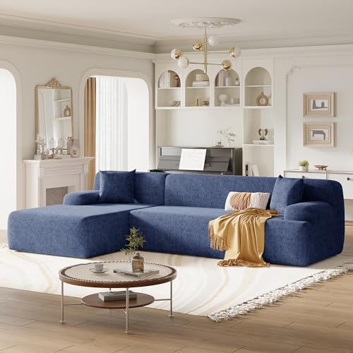 Amposei Modern Modular Sectional Sofa Large L-Shape Couch for Living Room, Bedroom, 2-Piece Free Combination Sofa Furniture, Beige
