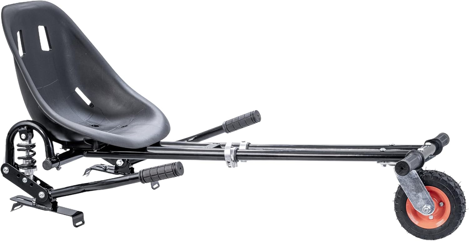 AlveyTech Deluxe Hoverboard Go-Kart Attachment Kit with Large Front Wheel & Suspension