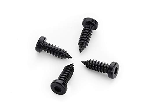 License Plate Screws 1/4-3/4, Self-tapping, Stainless Steel (Black)