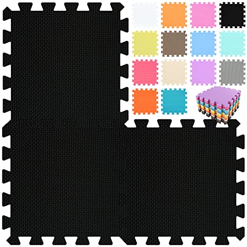 qqpp EVA Rubber 18 Tiles Interlocking Puzzle Foam Floor Mats - Baby Play Mat for Playing | Exercise Mat for Home Workout. Gray. QC-Lb18N
