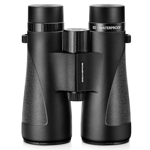 10×42 UHD Binoculars for Adults High Powered with ED Glass- Ultra Wide Angle Large View Binoculars with Clear Low Light Vision - Lightweight Waterproof Binoculars for Bird Watching Hunting Stargazing