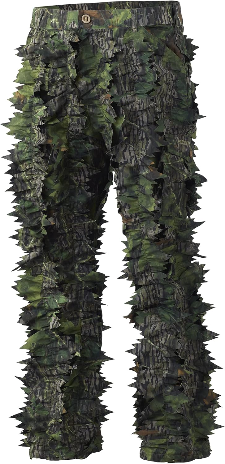 Nomad Mens Leafy Pant | 3D Leafy Camo Pants for Turkey Hunting, Mossy Oak Shadowleaf, X-Large