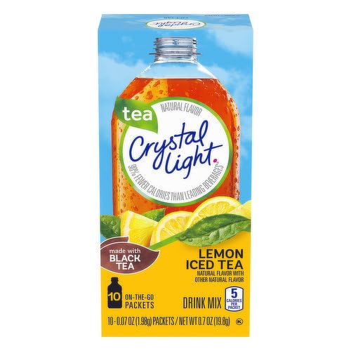 Crystal Light Lemon Iced Tea Powdered Drink Mix - Pack of 3 (30 Packets in total)