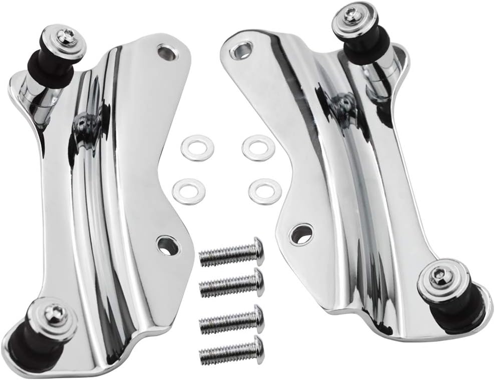 Detachable Two Up Tour Pack Pak Mounting Luggage Rack & 4-Point Docking Hardware Kit Chrome Compatible with Harley Davidson Touring Road King Street Glide Road Glide 2014-2023