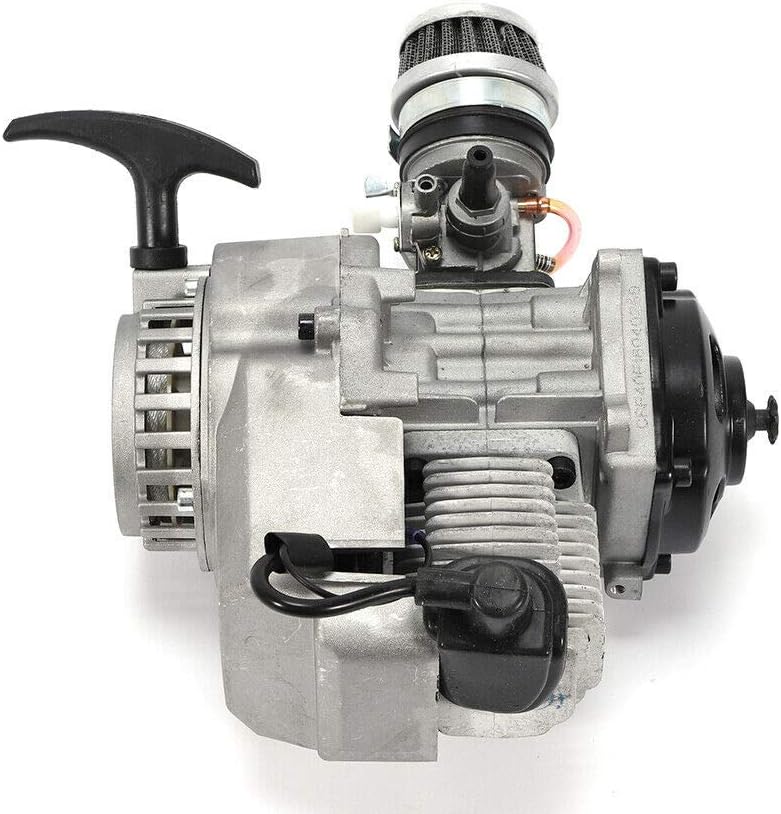 TFCFL 49cc 2 Stroke Pull Start Engine Starter Motor for Pocket Bike Mini Dirt Bike ATV Scooter Quad Bicycle Dirt Pit Bikes Automotive Replacement Engine Kits (49CC Mini Motorcycle Engine)