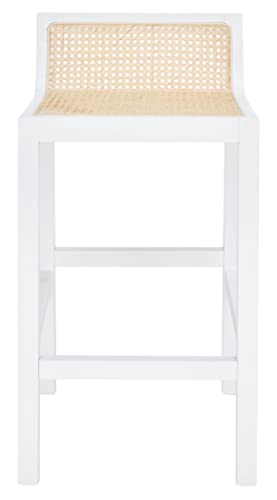 Safavieh Home Collection Saito Natural Low Back Cane 25.6-inch Counter Stool