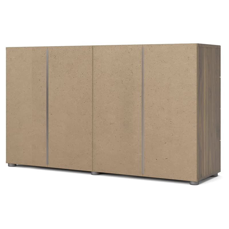 Home Square 2 Piece Bedroom Set with Dresser and Nightstand in Walnut