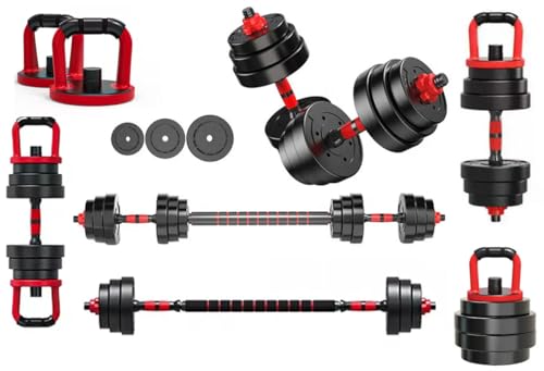 NEW Adjustable Dumbbells/Barbell/Kettlebell/Push-Up Stand - 22lb/33lb/44lb/66lb/88lb, 10kg/15kg/20kg/30kg/40kg - Home Gym Equipment for Men and Women
