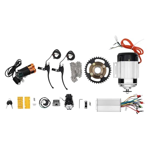 48V 500W Electric Brushless Geared Motor Dc Tricycle Motor Kit Electric Scooter Conversion Assembly with Controller for E-Tricycle (38Tooth)