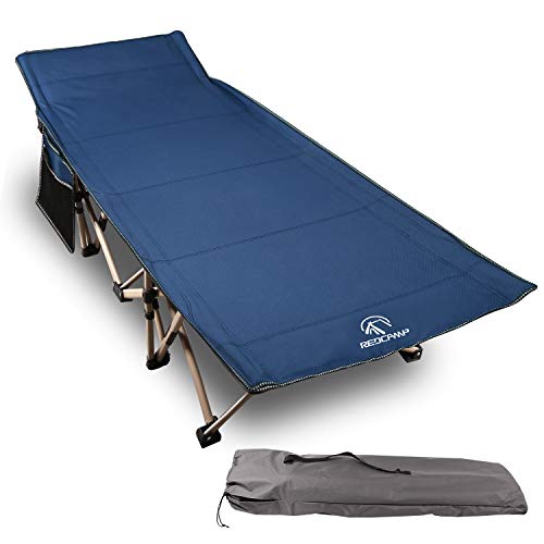 REDCAMP Oversized Camping cots for Adults 500lbs, Extra Wide Sleeping Cots Tall Sleeping Cots Heavy Duty, XL Cots Portable for Outdoor Indoor Office, Grey