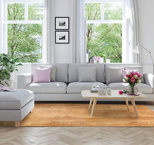 Sorbus Wood Floor Mats Foam Interlocking Wood Mats Each Tile 1 Square Foot 3/8-Inch Thick Puzzle Wood Tiles with Borders – for Home Office Playroom Basement (16 Tiles 16 Sq ft, Wood Grain - Gray)