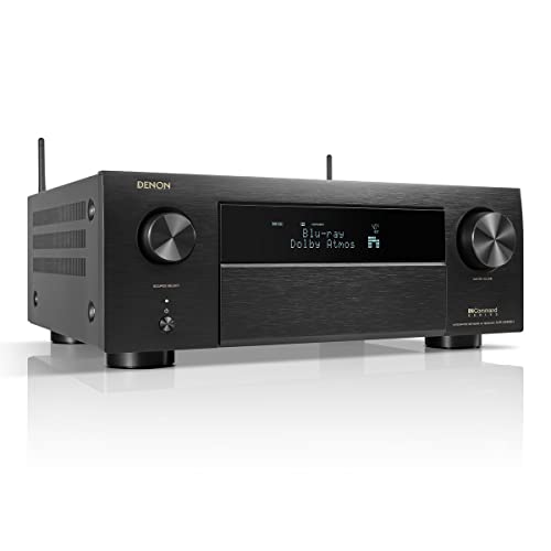 Denon AVR-X4800H 9.4-Ch Receiver - 8K UHD Home Theater AVR (125W X 9) Built-in Bluetooth, Wi-Fi & HEOS Multi-Room Streaming, Dolby Atmos, DTS:X Pro, IMAX Enhanced & Auro 3D