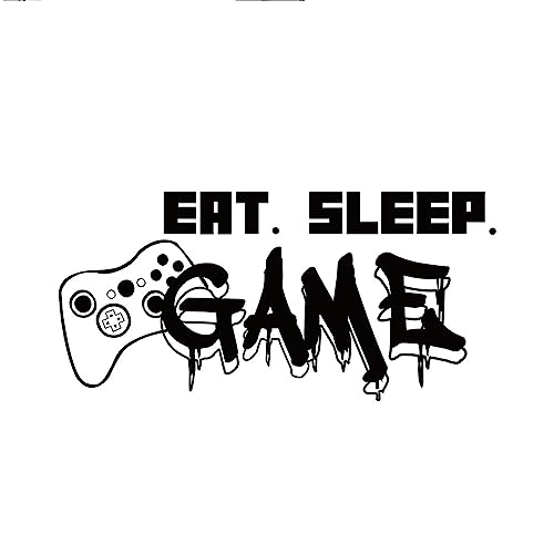 EAT SLEPP Dream Controller Game Stickers Game Room Decor Detachable Vinyl Wall Stickers