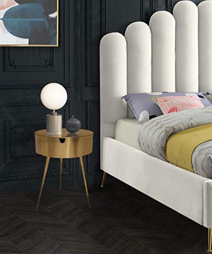 Meridian Furniture Bali Collection Modern | Contemporary Durable Metal Side Table/Nightstand, 16