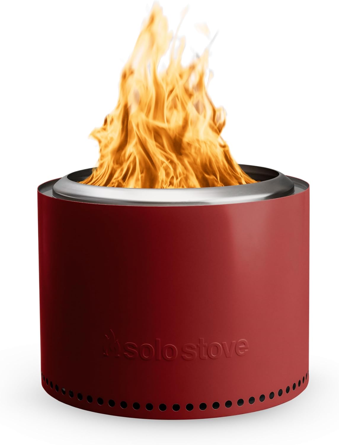 Solo Stove Bonfire 2.0, Smokeless Fire Pit | Wood Burning Fireplaces with Removable Ash Pan, Portable Outdoor Firepit - Ideal for Camping, Stainless Steel, H: 14 in x Dia: 19.5 in, 20 lbs (Mulberry)