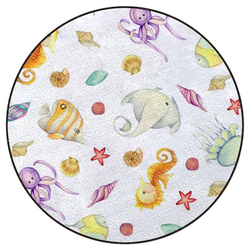 Multicolor Gaming Chair Mat Office Chair Mat for Carpet and Hardwood Floor Round Rug Floor Protector for Rolling Chair Old Fashioned Scottish Tartan Country Style Diameter 43.3 in, Plaid_07534