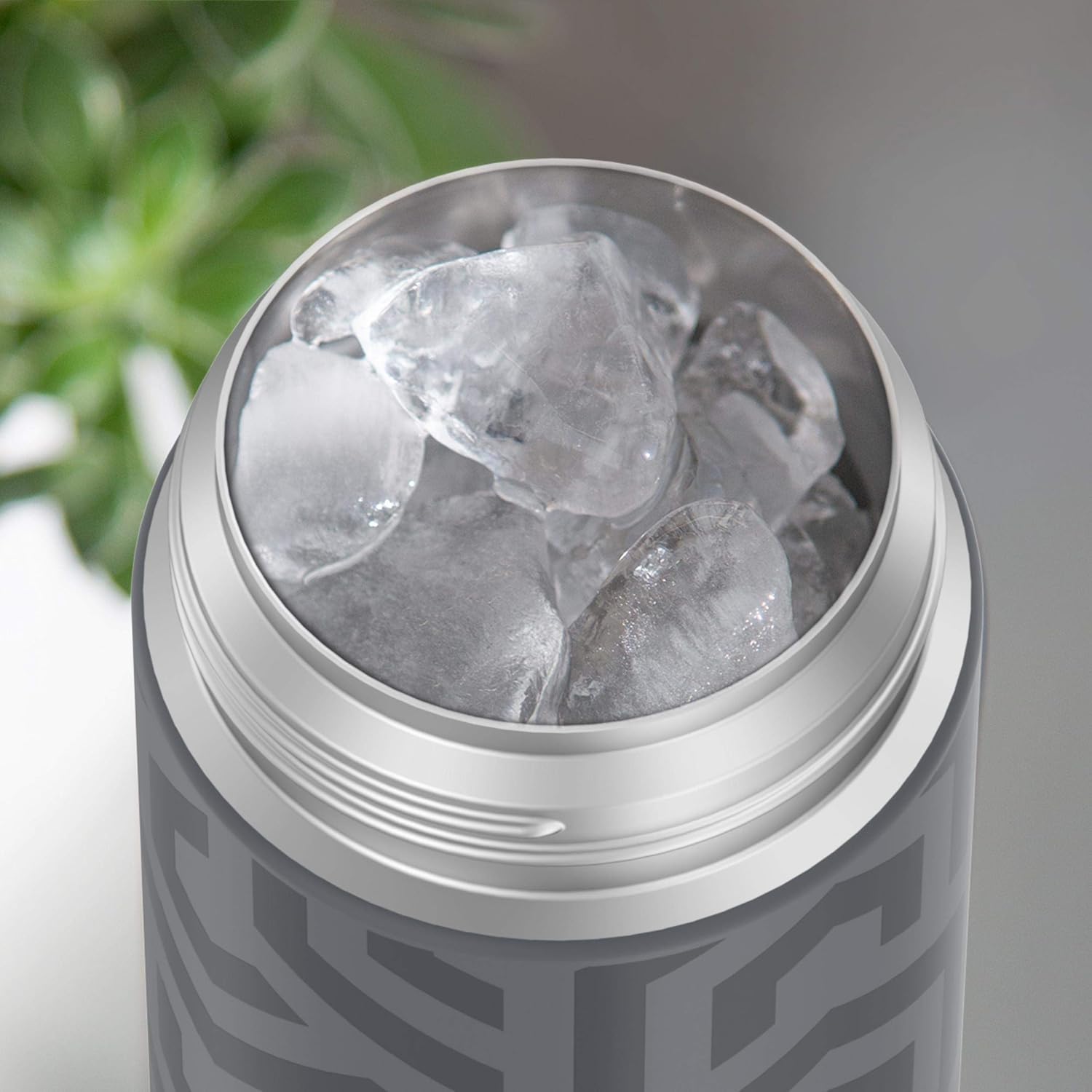 THERMOS FUNTAINER 12 Ounce Stainless Steel Kids Bottle, Grey/Aqua Waves