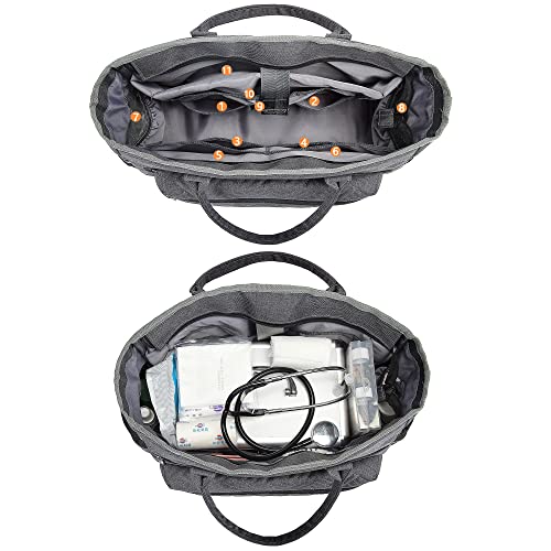 Nurse Tote Bag, Medical Supplies Shoulder Bag with Padded 15.6” Laptop Sleeve